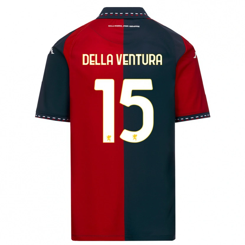 Danxen Kinderen Lorenzo Della Ventura #15 Rood Zwart Wit Thuisshirt Thuistenue 2026/27 T-Shirt België