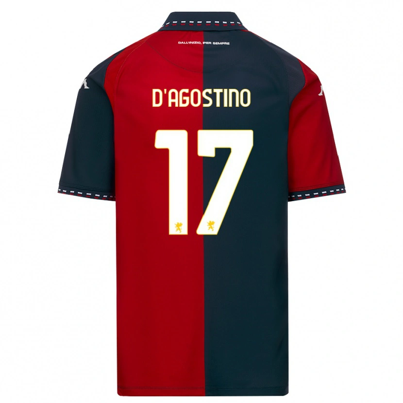 Danxen Kinderen Riccardo D'agostino #17 Rood Zwart Wit Thuisshirt Thuistenue 2026/27 T-Shirt België