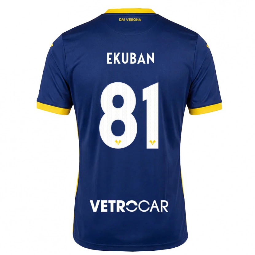 Danxen Kinderen Caleb Ekuban #81 Koninklijk Blauw Geel Wit Thuisshirt Thuistenue 2026/27 T-Shirt België