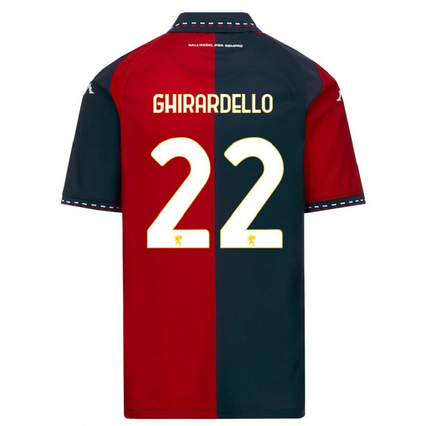 Danxen Kinderen Tommaso Ghirardello #22 Rood Zwart Wit Thuisshirt Thuistenue 2026/27 T-Shirt België