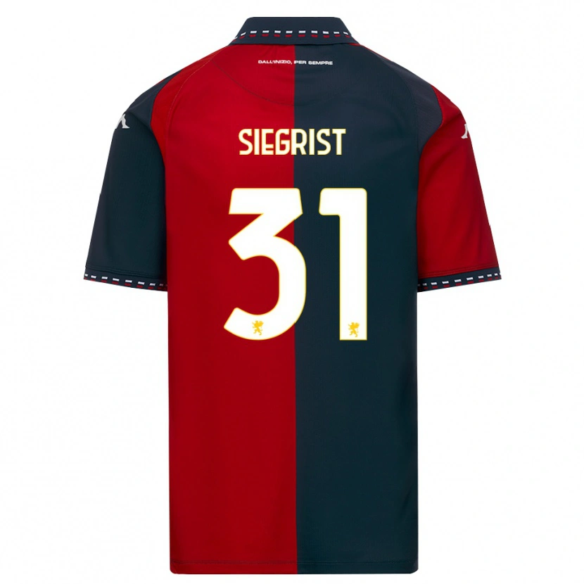 Danxen Kinderen Benjamin Siegrist #31 Rood Zwart Wit Thuisshirt Thuistenue 2026/27 T-Shirt België
