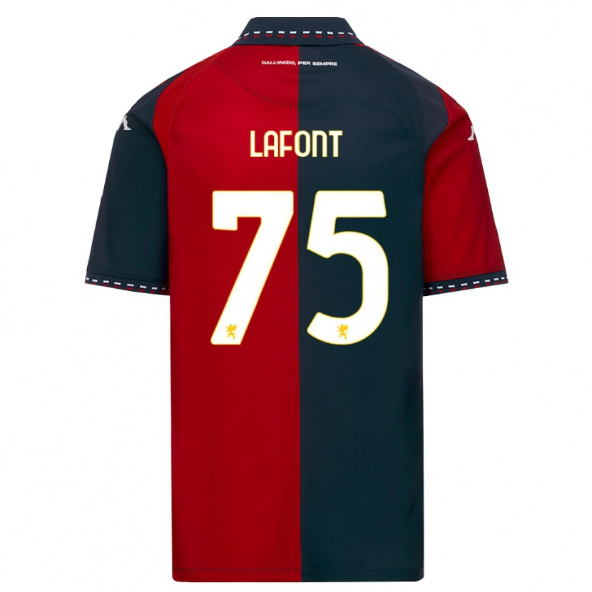 Danxen Kinderen Gaël Lafont #75 Rood Zwart Wit Thuisshirt Thuistenue 2026/27 T-Shirt België