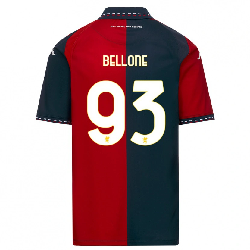 Danxen Kinderen Francesco Bellone #93 Rood Zwart Wit Thuisshirt Thuistenue 2026/27 T-Shirt België