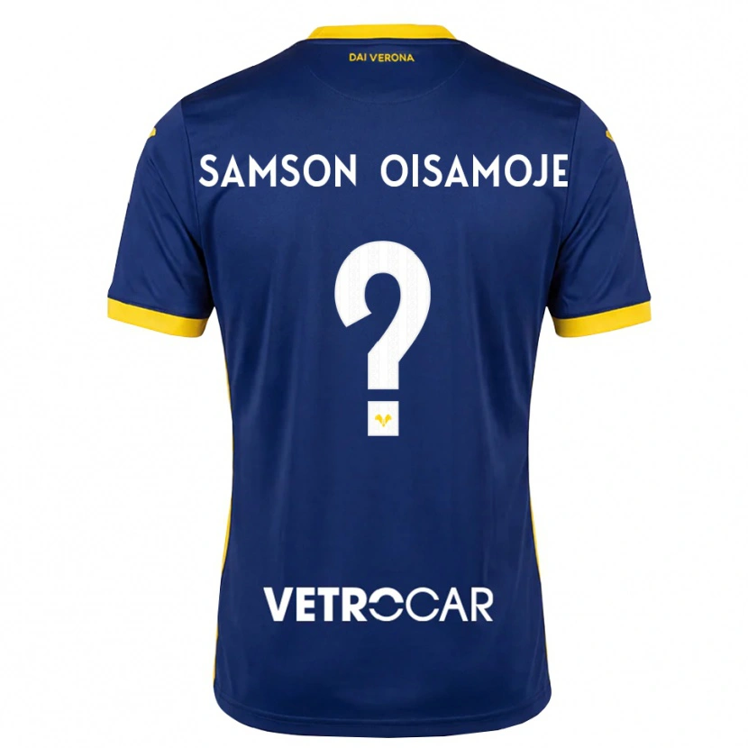 Danxen Kinderen Junior Samson Oisamoje #0 Koninklijk Blauw Geel Wit Thuisshirt Thuistenue 2026/27 T-Shirt België