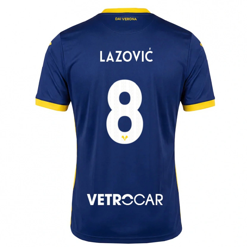 Danxen Kinderen Darko Lazović #8 Koninklijk Blauw Geel Wit Thuisshirt Thuistenue 2026/27 T-Shirt België