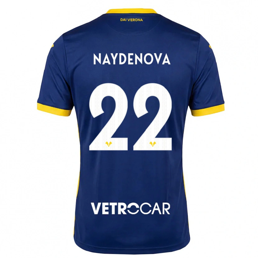 Danxen Kinderen Ivana Naydenova #22 Koninklijk Blauw Geel Wit Thuisshirt Thuistenue 2026/27 T-Shirt België