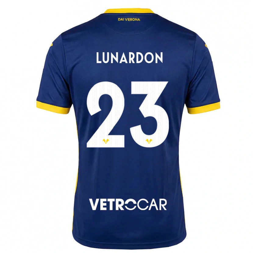 Danxen Kinderen Mario Lunardon #23 Koninklijk Blauw Geel Wit Thuisshirt Thuistenue 2026/27 T-Shirt België