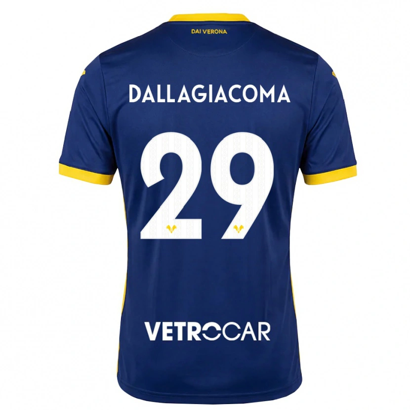 Danxen Kinderen Stefania Dallagiacoma #29 Koninklijk Blauw Geel Wit Thuisshirt Thuistenue 2026/27 T-Shirt België