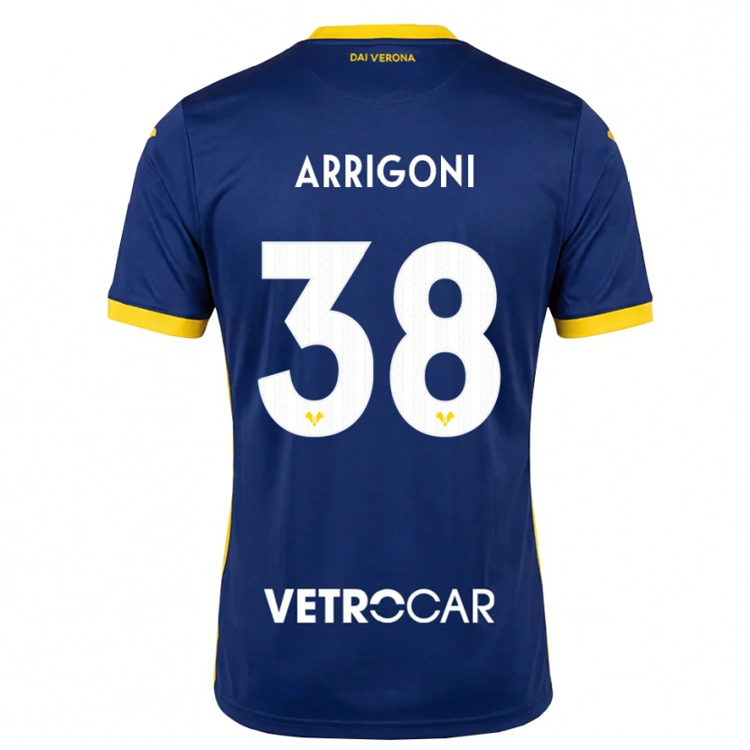 Danxen Kinderen Arrigoni #38 Koninklijk Blauw Geel Wit Thuisshirt Thuistenue 2026/27 T-Shirt België