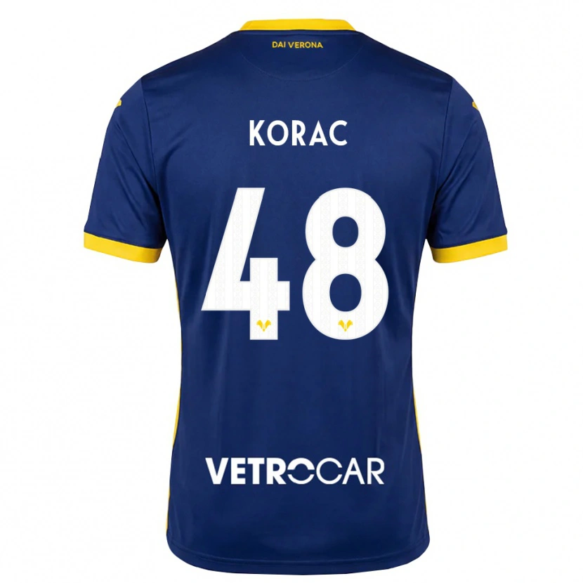 Danxen Kinderen Seid Korac #48 Koninklijk Blauw Geel Wit Thuisshirt Thuistenue 2026/27 T-Shirt België