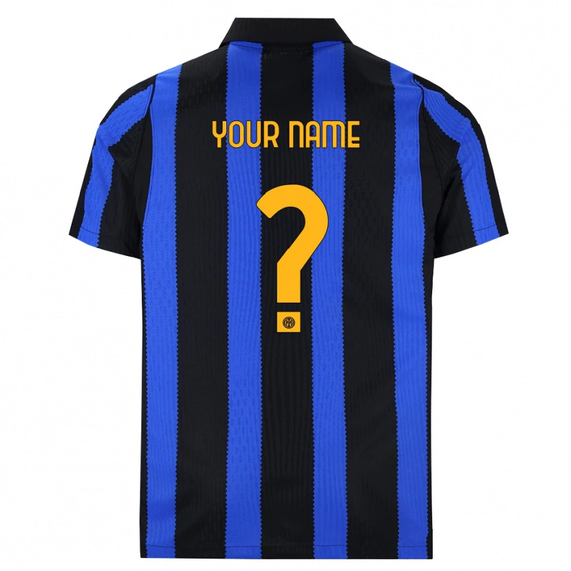 Danxen Kinderen Uw Naam #0 Zwart Blauw Geel Thuisshirt Thuistenue 2026/27 T-Shirt België