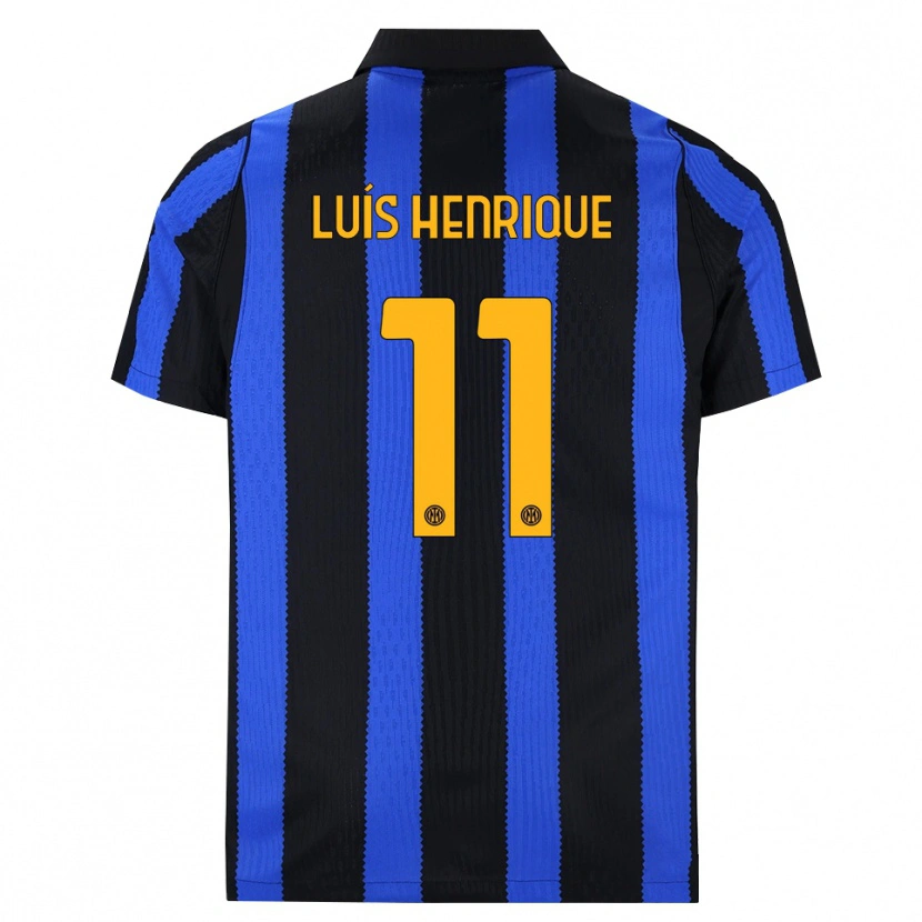 Danxen Kinderen Luis Henrique #11 Zwart Blauw Geel Thuisshirt Thuistenue 2026/27 T-Shirt België