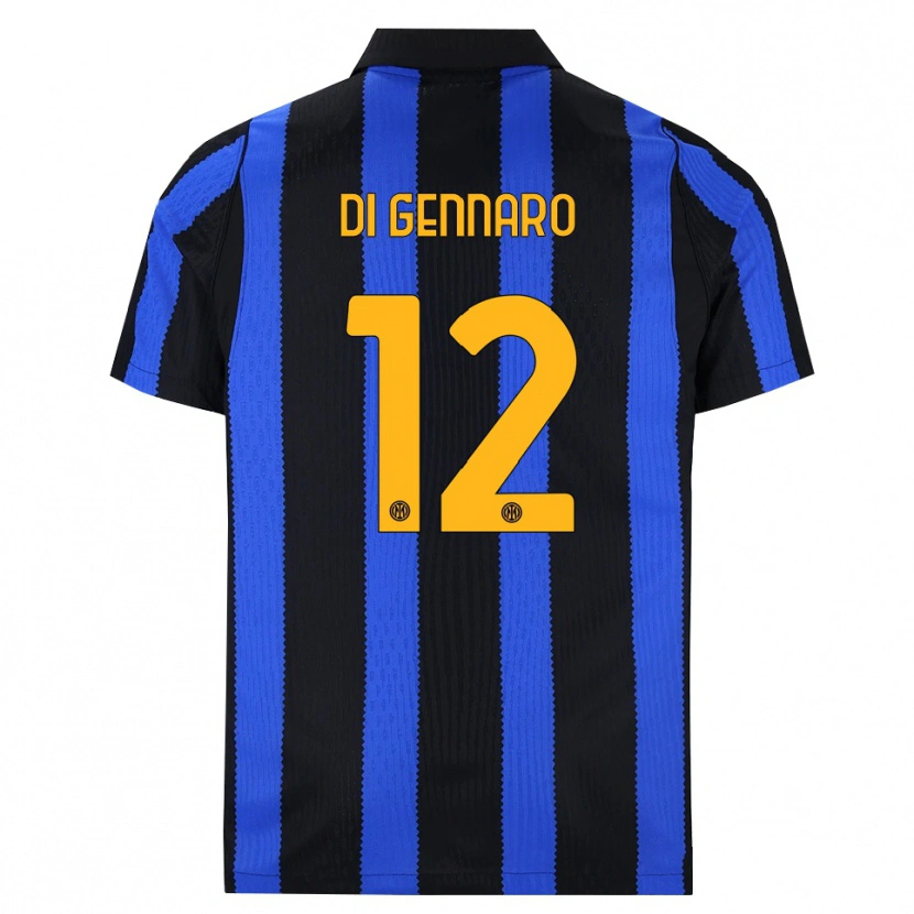 Danxen Kinderen Raffaele Di Gennaro #12 Zwart Blauw Geel Thuisshirt Thuistenue 2026/27 T-Shirt België