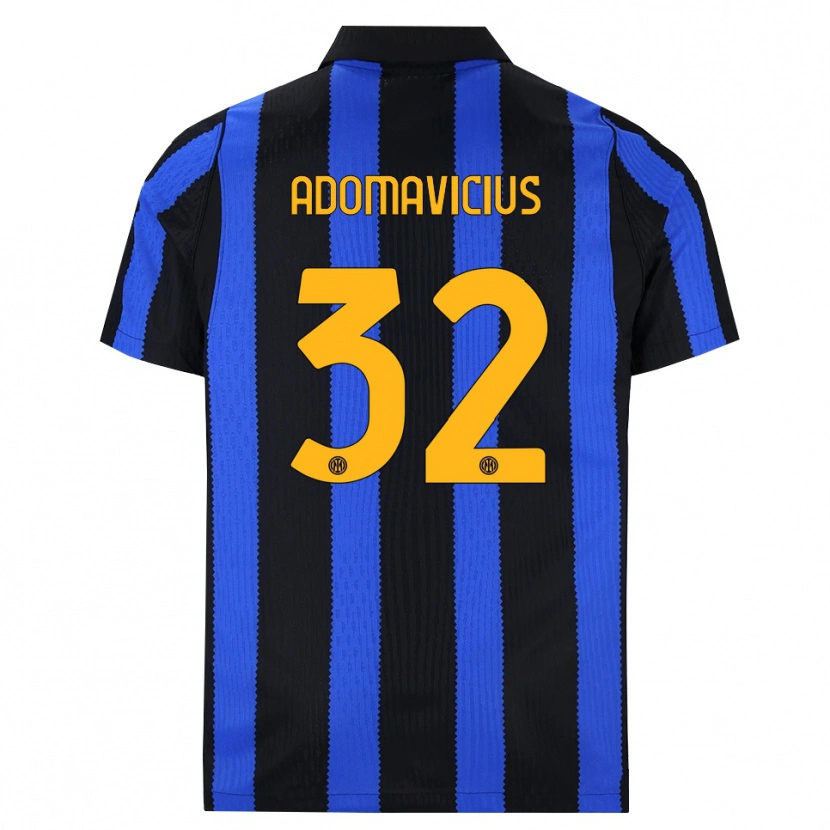 Danxen Kinderen Henrikas Adomavičius #32 Zwart Blauw Geel Thuisshirt Thuistenue 2026/27 T-Shirt België