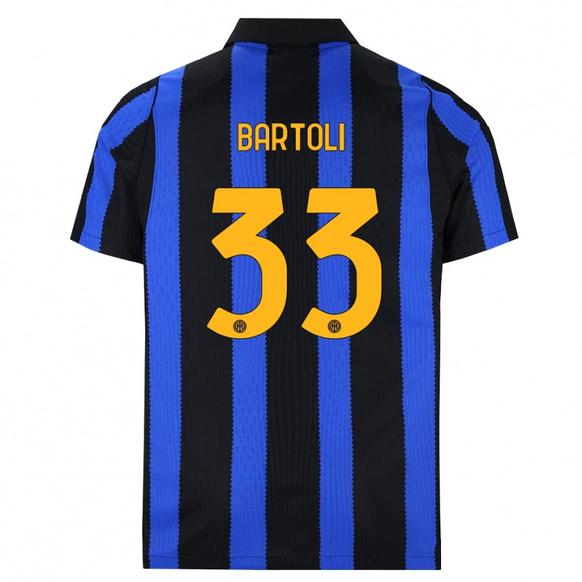 Danxen Kinderen Elisa Bartoli #33 Zwart Blauw Geel Thuisshirt Thuistenue 2026/27 T-Shirt België