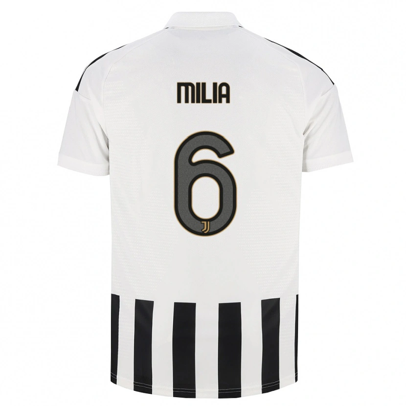 Danxen Kinderen Nicolò Milia #6 Zwart Wit Bruin Thuisshirt Thuistenue 2026/27 T-Shirt België