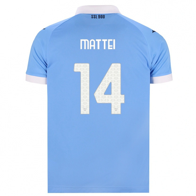 Danxen Kinderen Sarah Mattei #14 Hemelsblauw Zwart Wit Thuisshirt Thuistenue 2026/27 T-Shirt België