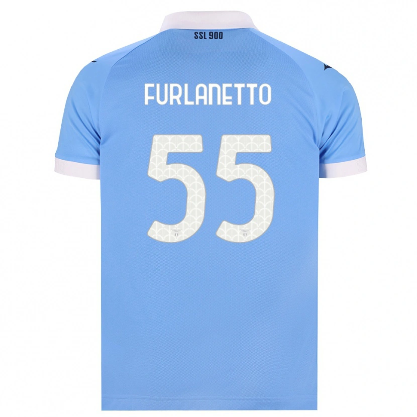 Danxen Kinderen Alessio Furlanetto #55 Hemelsblauw Zwart Wit Thuisshirt Thuistenue 2026/27 T-Shirt België