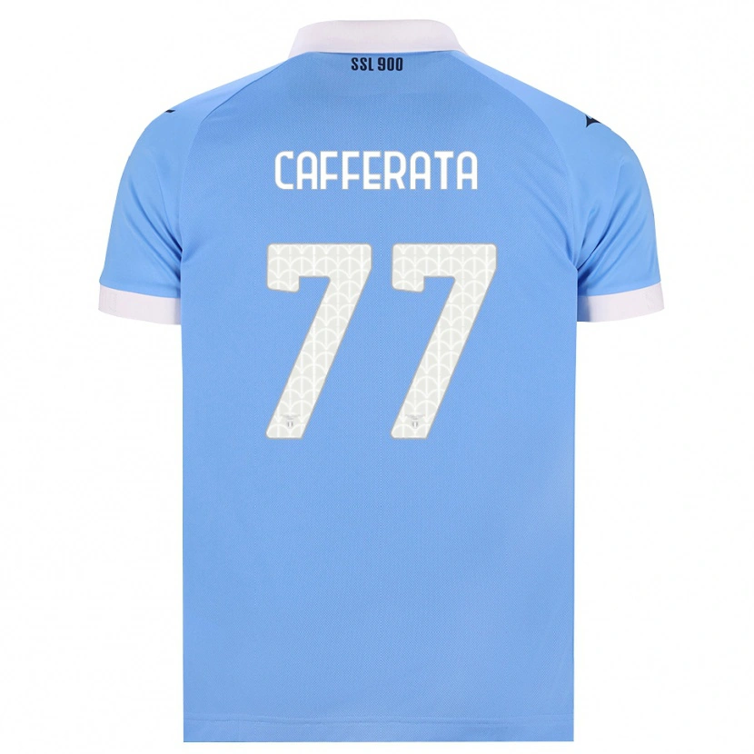 Danxen Kinderen Federica Cafferata #77 Hemelsblauw Zwart Wit Thuisshirt Thuistenue 2026/27 T-Shirt België