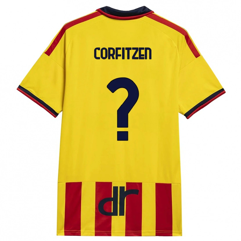 Danxen Kinderen Jeppe Corfitzen #0 Geel Rood Thuisshirt Thuistenue 2026/27 T-Shirt België