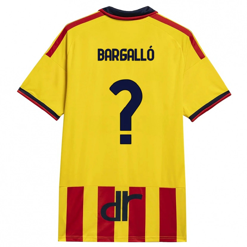 Danxen Kinderen Arnau Bargalló #0 Geel Rood Thuisshirt Thuistenue 2026/27 T-Shirt België