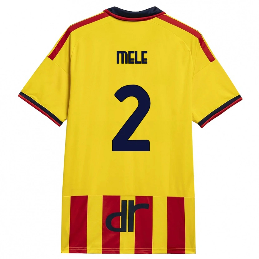 Danxen Kinderen Federico Mele #2 Geel Rood Thuisshirt Thuistenue 2026/27 T-Shirt België