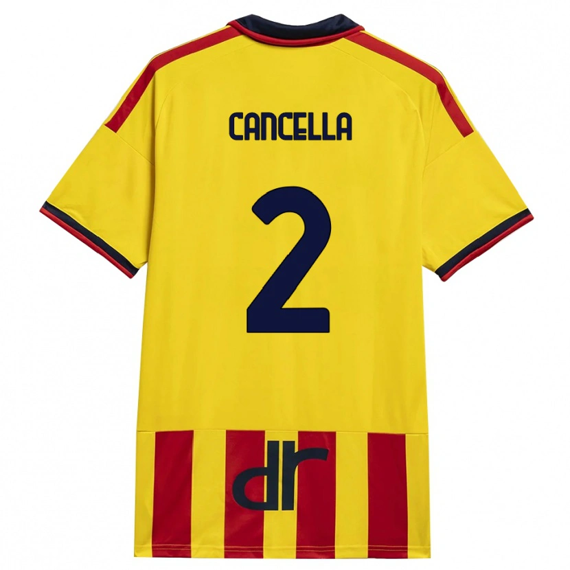 Danxen Kinderen Daniel Cancella #2 Geel Rood Thuisshirt Thuistenue 2026/27 T-Shirt België