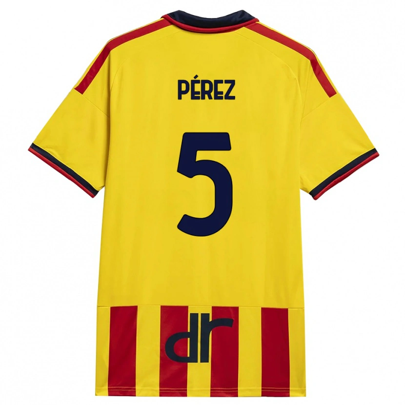 Danxen Kinderen Matías Pérez #5 Geel Rood Thuisshirt Thuistenue 2026/27 T-Shirt België