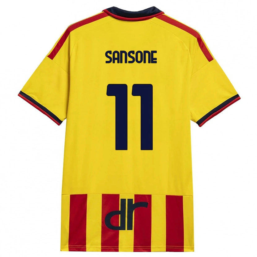 Danxen Kinderen Nicola Sansone #11 Geel Rood Thuisshirt Thuistenue 2026/27 T-Shirt België