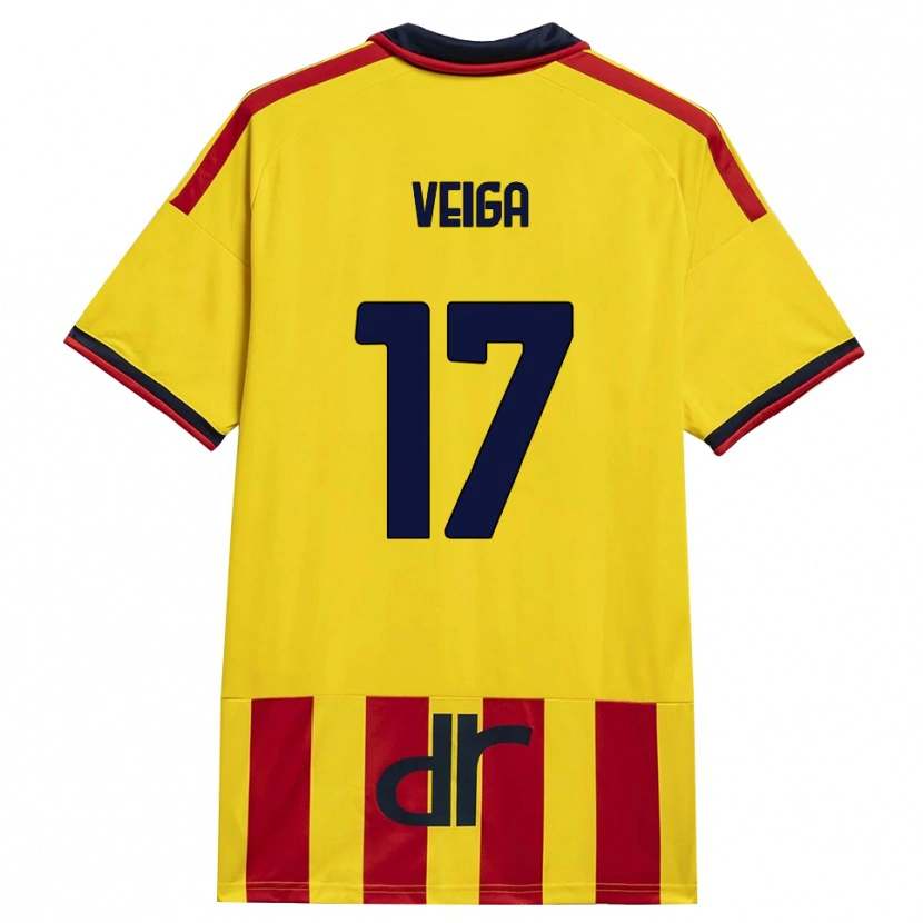 Danxen Kinderen Danilo Veiga #17 Geel Rood Thuisshirt Thuistenue 2026/27 T-Shirt België