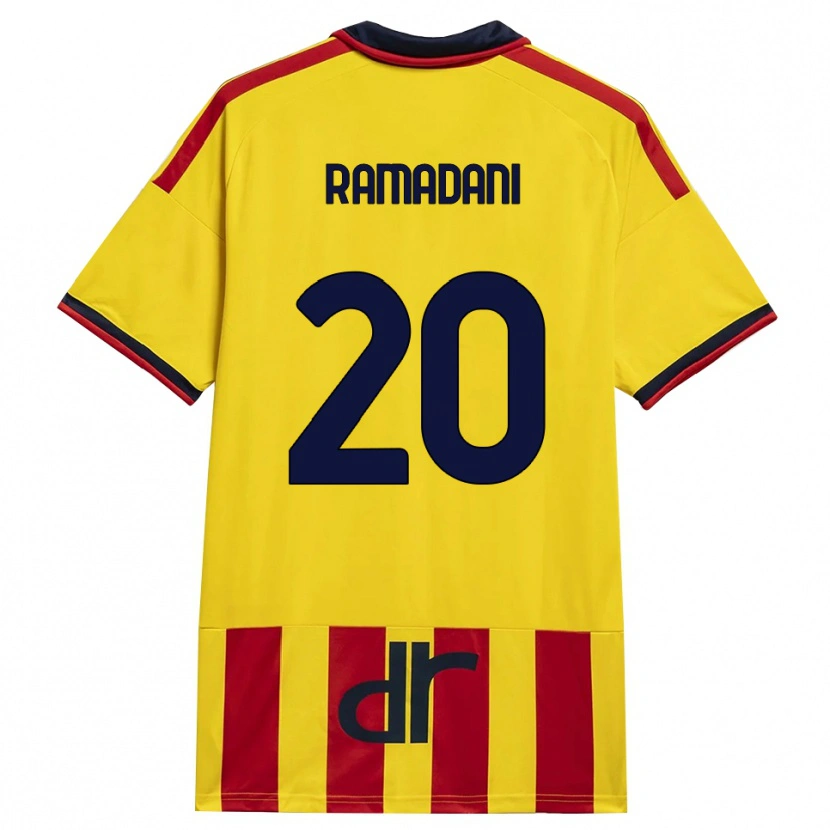 Danxen Kinderen Ylber Ramadani #20 Geel Rood Thuisshirt Thuistenue 2026/27 T-Shirt België