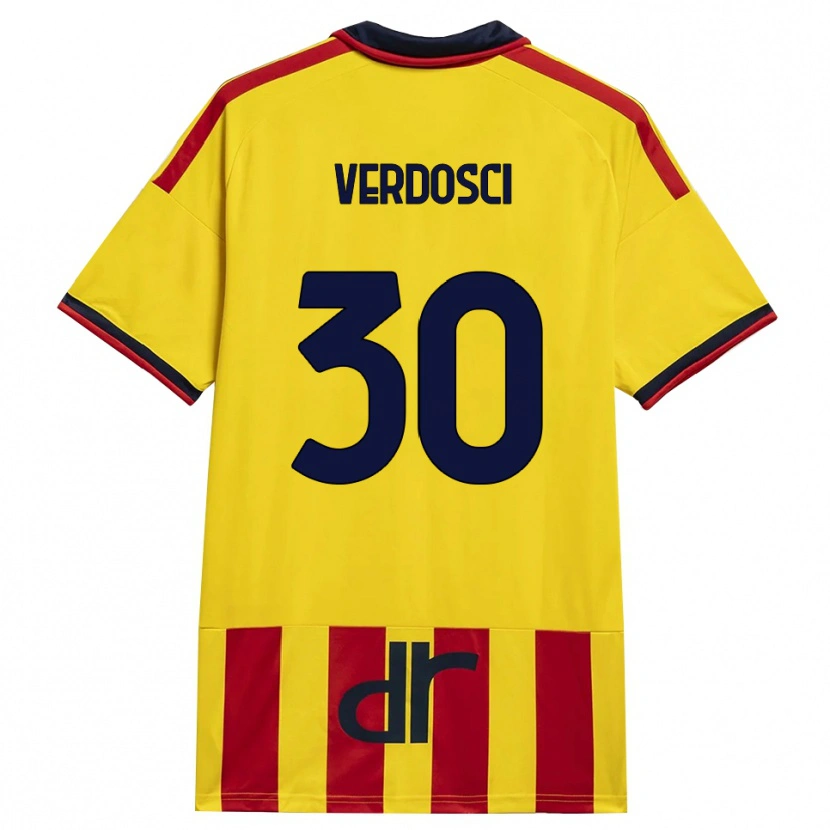 Danxen Kinderen Simone Verdosci #30 Geel Rood Thuisshirt Thuistenue 2026/27 T-Shirt België