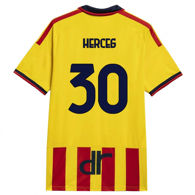 Danxen Kinderen Lovro Herceg #30 Geel Rood Thuisshirt Thuistenue 2026/27 T-Shirt België