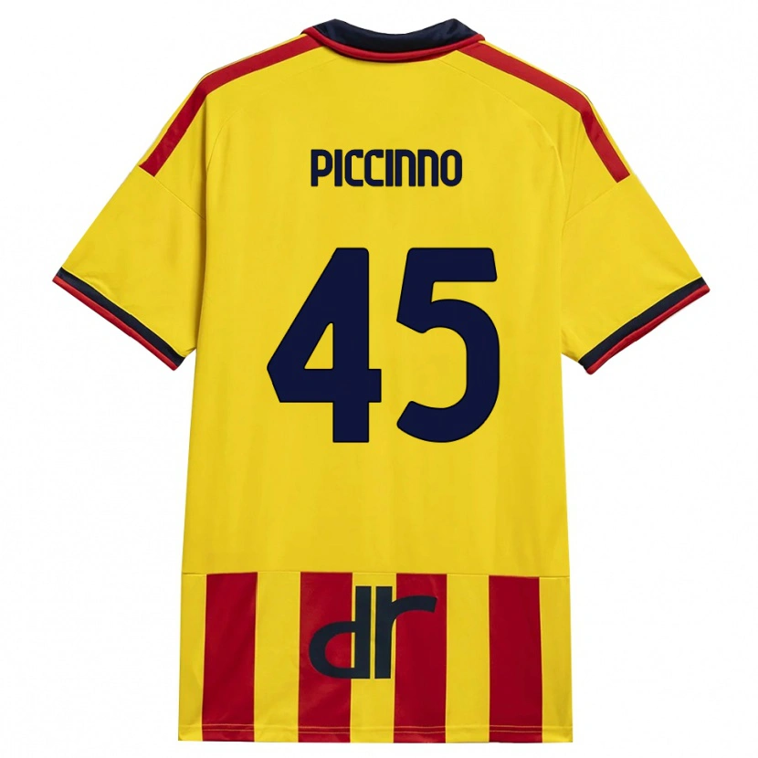 Danxen Kinderen Daniele Piccinno #45 Geel Rood Thuisshirt Thuistenue 2026/27 T-Shirt België