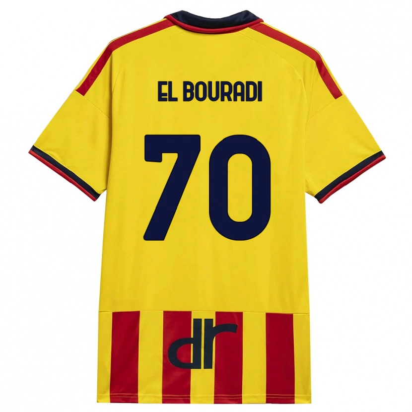 Danxen Kinderen Walid El Bouradi #70 Geel Rood Thuisshirt Thuistenue 2026/27 T-Shirt België