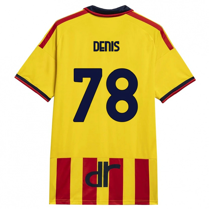 Danxen Kinderen Max Denis #78 Geel Rood Thuisshirt Thuistenue 2026/27 T-Shirt België
