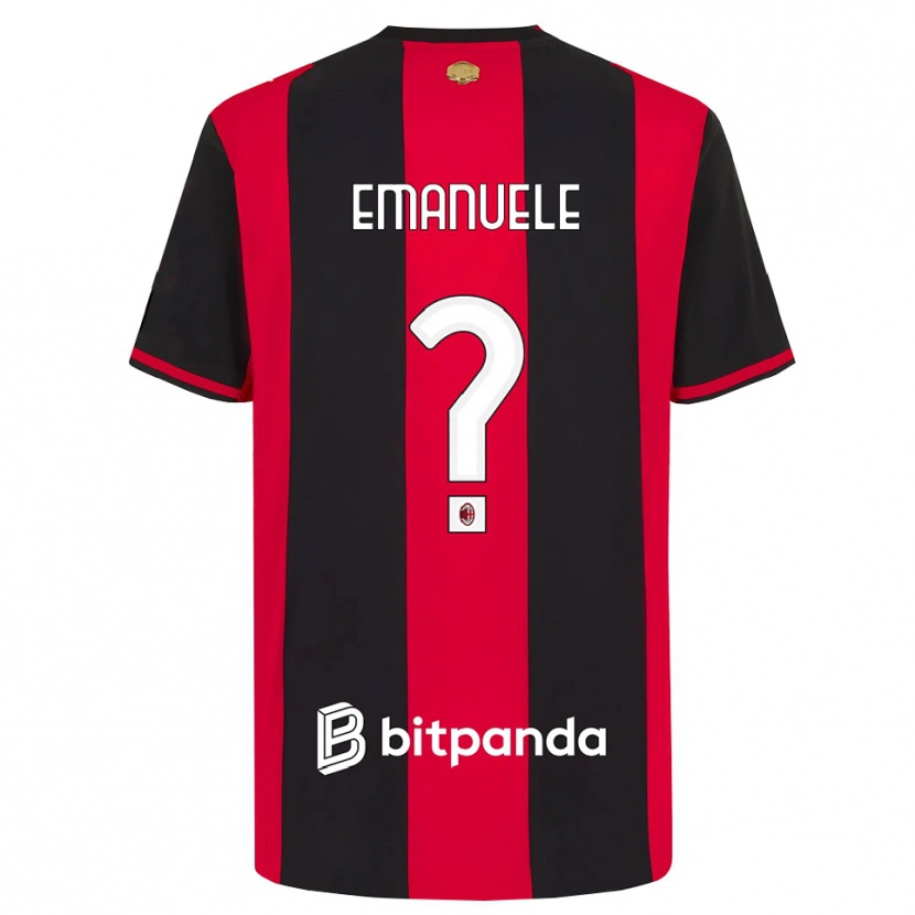 Danxen Kinderen Emanuele Benedetti #0 Rood Zwart Wit Thuisshirt Thuistenue 2026/27 T-Shirt België