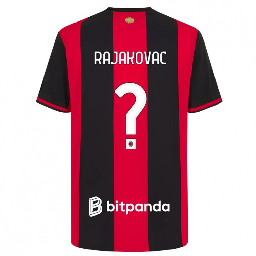 Danxen Kinderen Mihajlo Rajakovac #0 Rood Zwart Wit Thuisshirt Thuistenue 2026/27 T-Shirt België