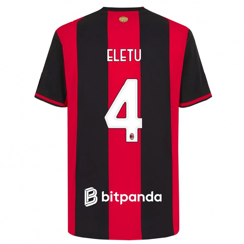 Danxen Kinderen Victor Eletu #4 Rood Zwart Wit Thuisshirt Thuistenue 2026/27 T-Shirt België