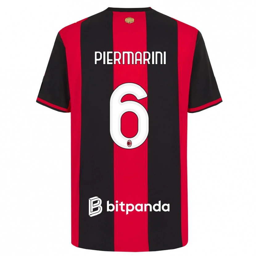 Danxen Kinderen Mattia Piermarini #6 Rood Zwart Wit Thuisshirt Thuistenue 2026/27 T-Shirt België