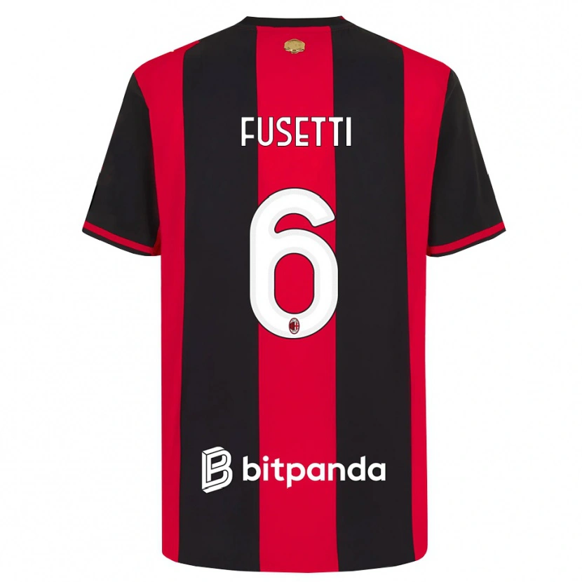 Danxen Kinderen Laura Fusetti #6 Rood Zwart Wit Thuisshirt Thuistenue 2026/27 T-Shirt België