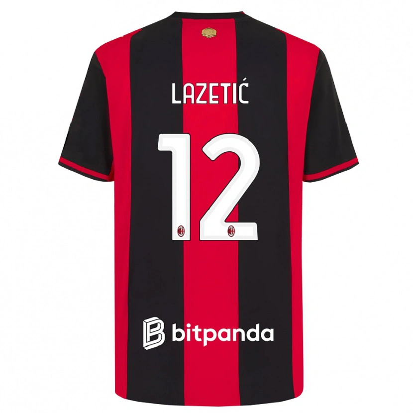 Danxen Kinderen Marko Lazetic #12 Rood Zwart Wit Thuisshirt Thuistenue 2026/27 T-Shirt België