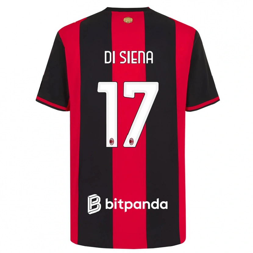 Danxen Kinderen Andrea Di Siena #17 Rood Zwart Wit Thuisshirt Thuistenue 2026/27 T-Shirt België