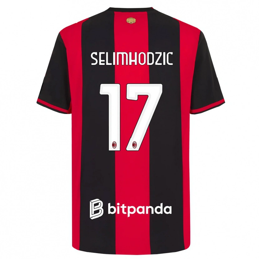 Danxen Kinderen Noa Selimhodzic #17 Rood Zwart Wit Thuisshirt Thuistenue 2026/27 T-Shirt België