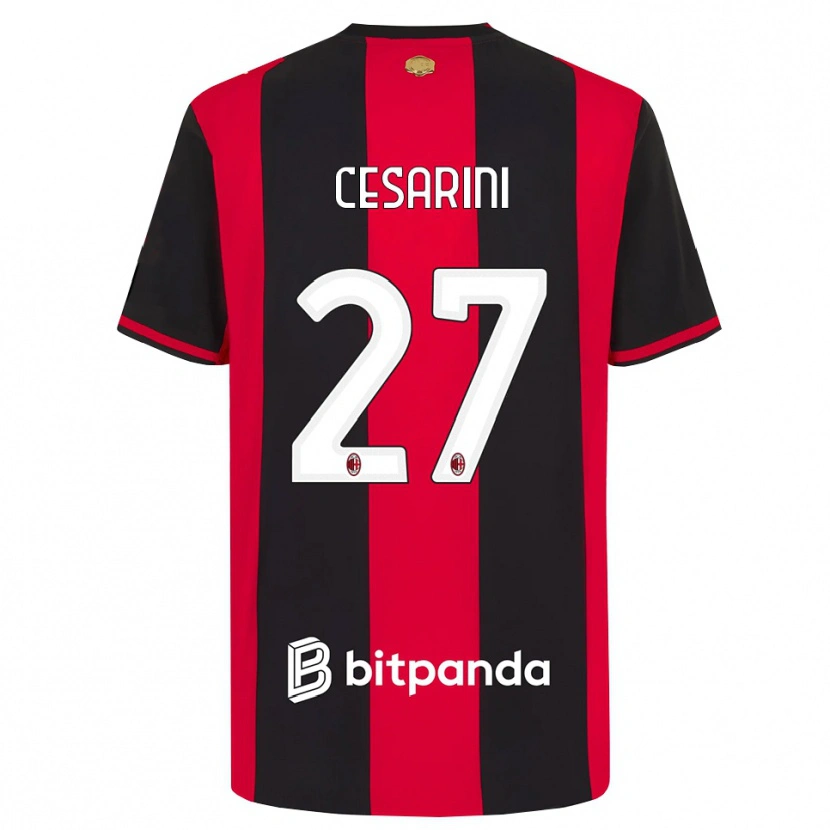 Danxen Kinderen Erin Maria Patrizia Cesarini #27 Rood Zwart Wit Thuisshirt Thuistenue 2026/27 T-Shirt België