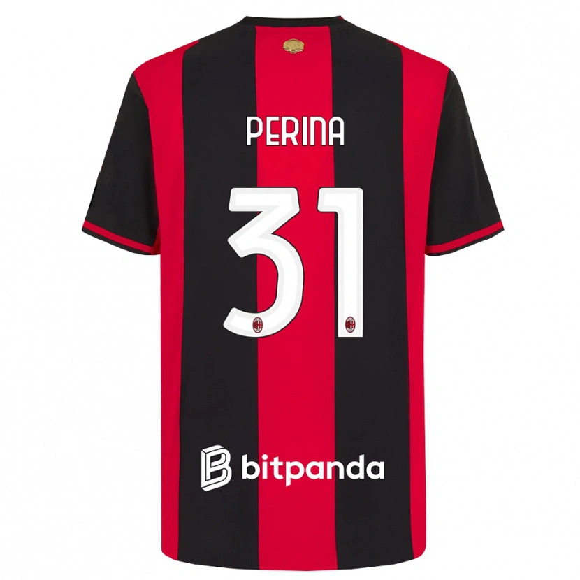 Danxen Kinderen Gioele Perina #31 Rood Zwart Wit Thuisshirt Thuistenue 2026/27 T-Shirt België