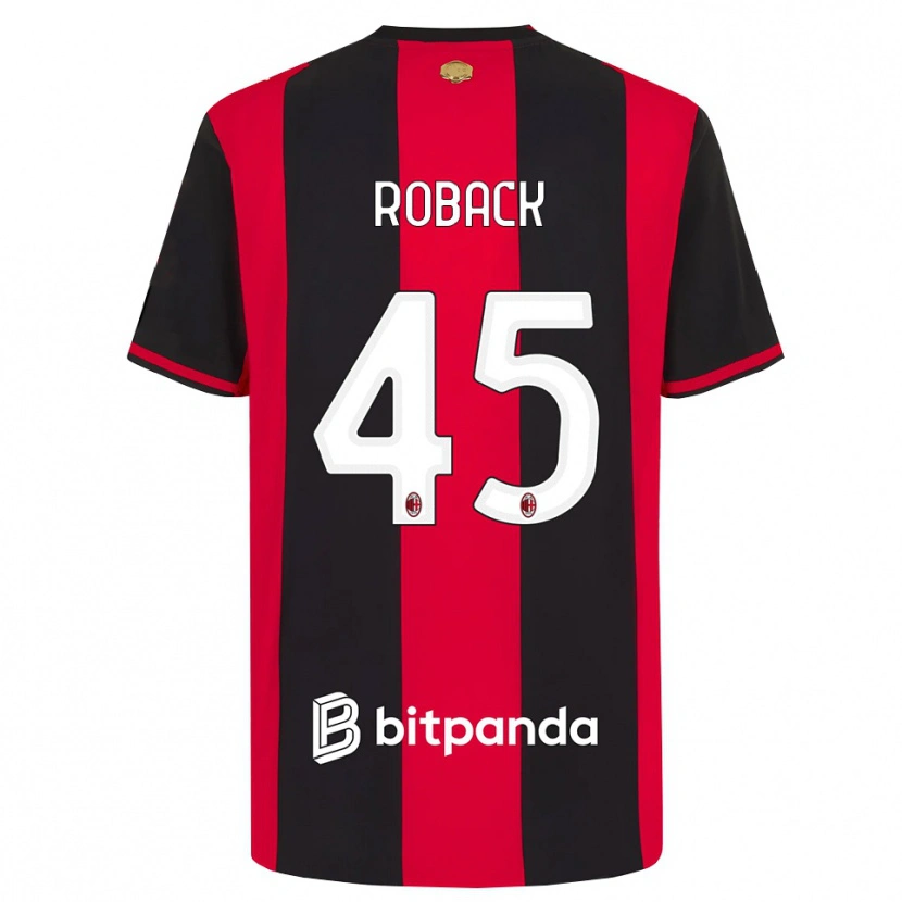 Danxen Kinderen Emil Roback #45 Rood Zwart Wit Thuisshirt Thuistenue 2026/27 T-Shirt België