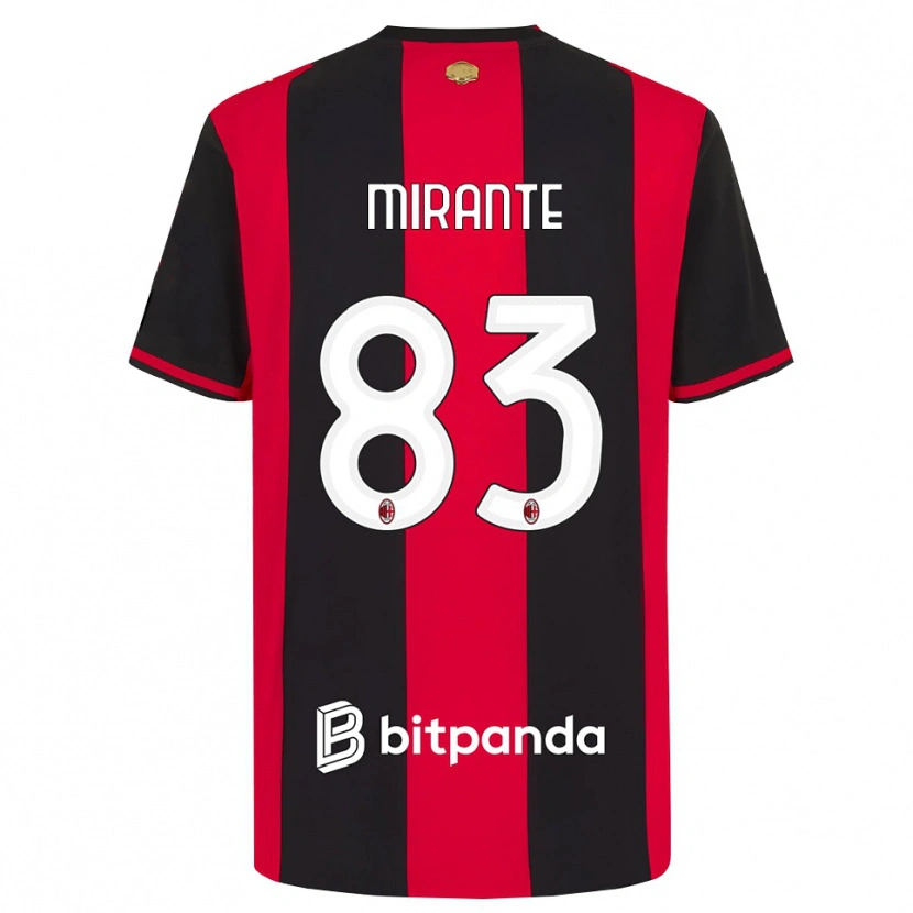 Danxen Kinderen Antonio Mirante #83 Rood Zwart Wit Thuisshirt Thuistenue 2026/27 T-Shirt België