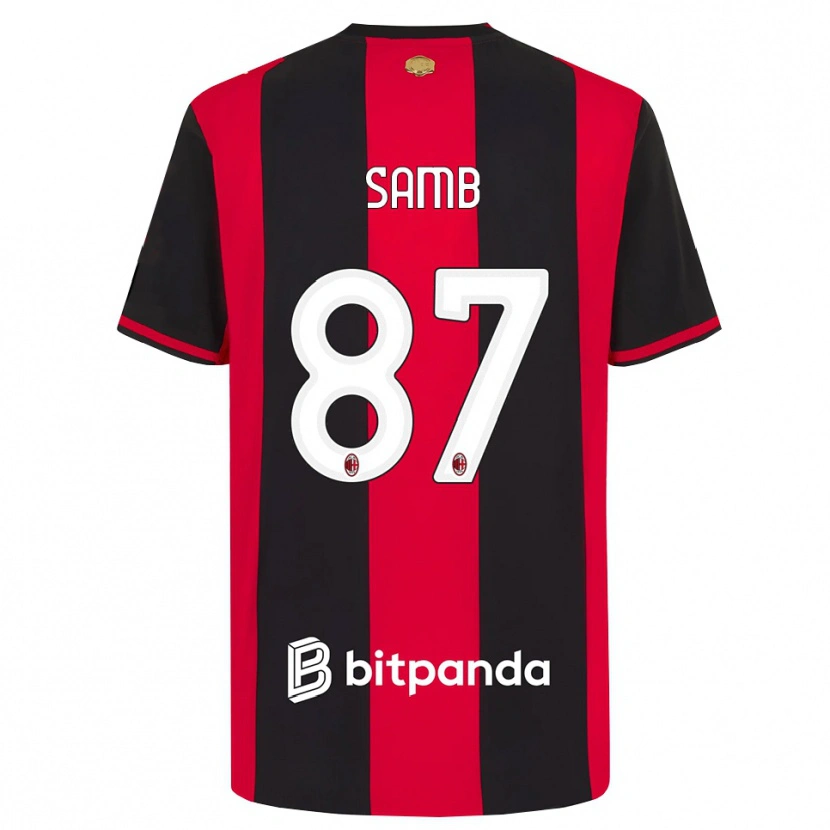Danxen Kinderen Ablaye Samb #87 Rood Zwart Wit Thuisshirt Thuistenue 2026/27 T-Shirt België