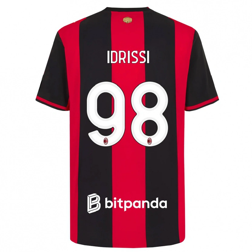 Danxen Kinderen Yahya Idrissi #98 Rood Zwart Wit Thuisshirt Thuistenue 2026/27 T-Shirt België